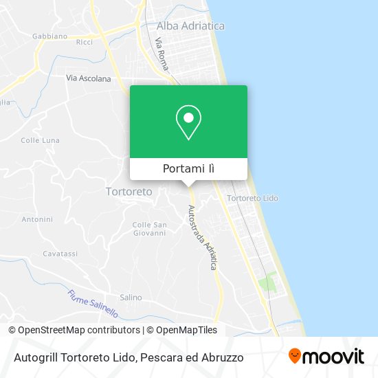 Mappa Autogrill Tortoreto Lido
