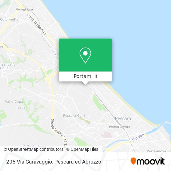 Mappa 205 Via Caravaggio