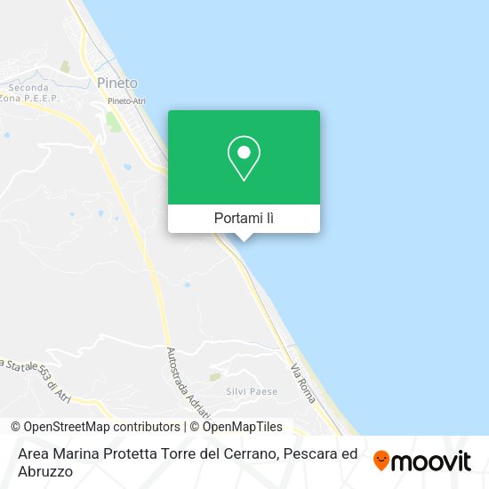 Mappa Area Marina Protetta Torre del Cerrano