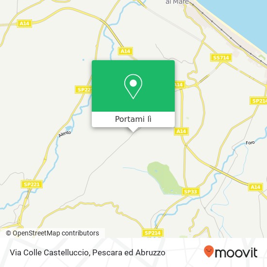 Mappa Via Colle Castelluccio