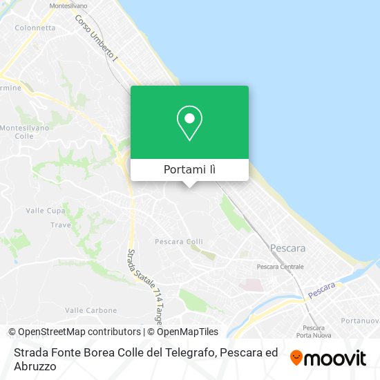 Mappa Strada Fonte Borea Colle del Telegrafo