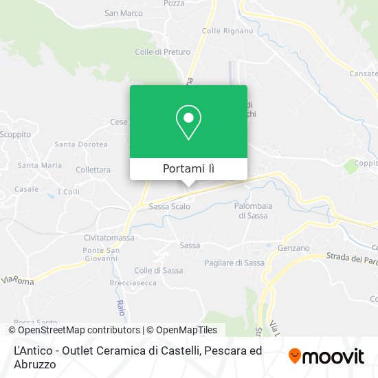 Mappa L'Antico - Outlet Ceramica di Castelli