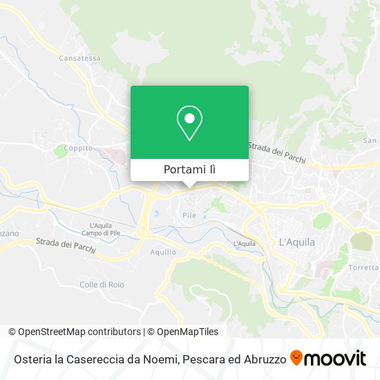 Mappa Osteria la Casereccia da Noemi