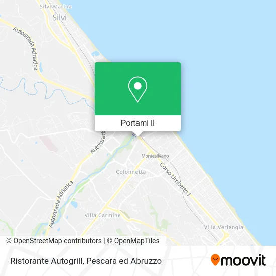 Mappa Ristorante Autogrill