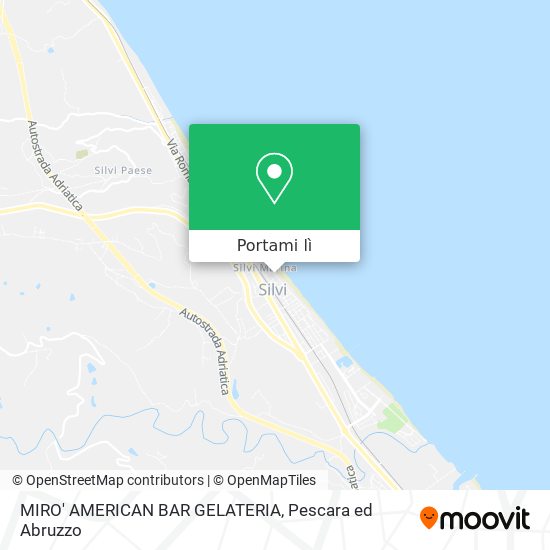 Mappa MIRO' AMERICAN BAR GELATERIA