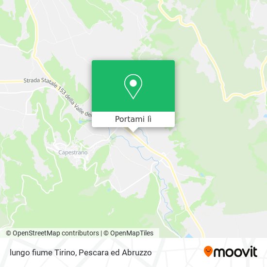 Mappa lungo fiume Tirino