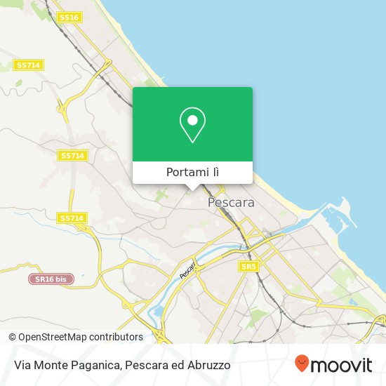 Mappa Via Monte Paganica