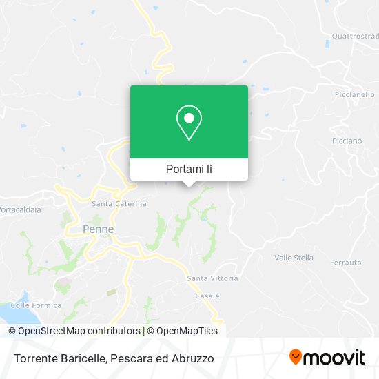 Mappa Torrente Baricelle