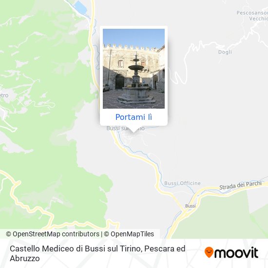 Mappa Castello Mediceo di Bussi sul Tirino