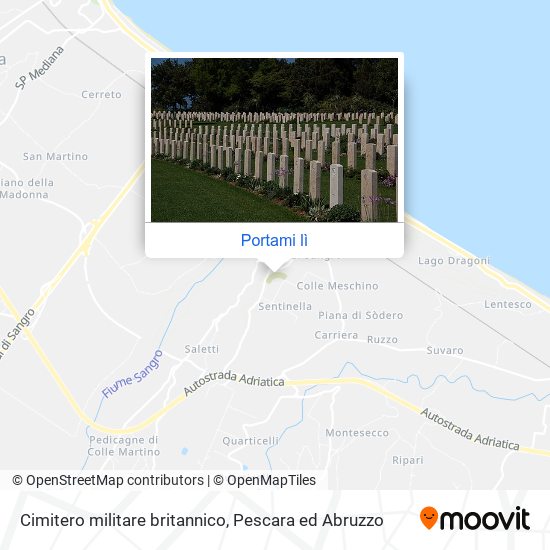 Mappa Cimitero militare britannico
