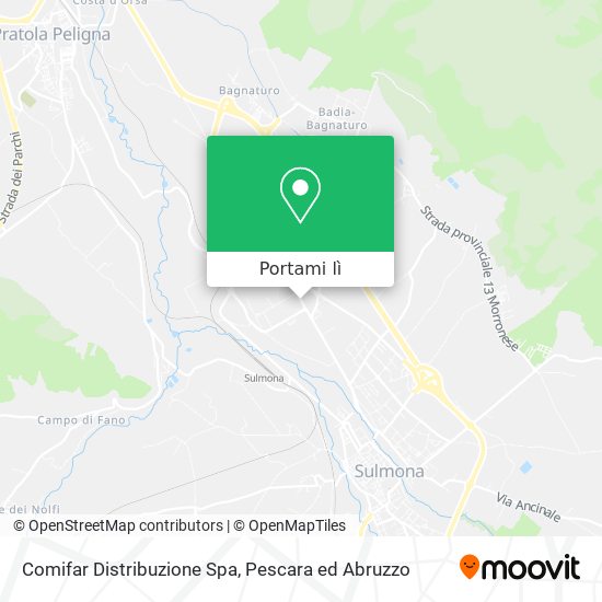 Mappa Comifar Distribuzione Spa