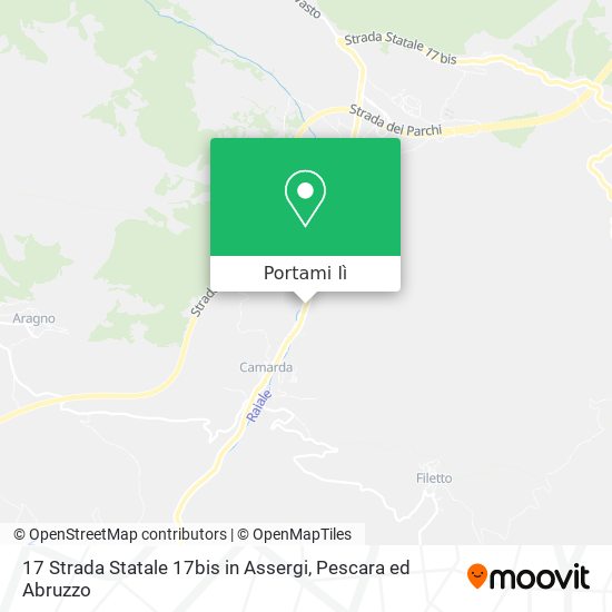 Mappa 17 Strada Statale 17bis in Assergi