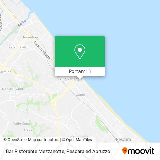 Mappa Bar Ristorante Mezzanotte