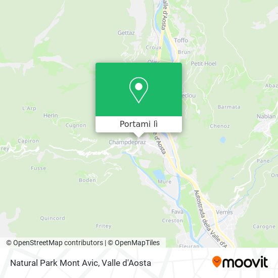 Mappa Natural Park Mont Avic