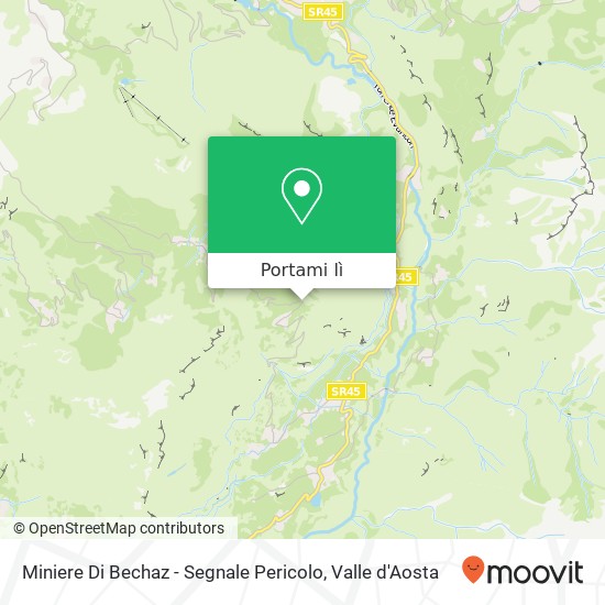 Mappa Miniere Di Bechaz - Segnale Pericolo