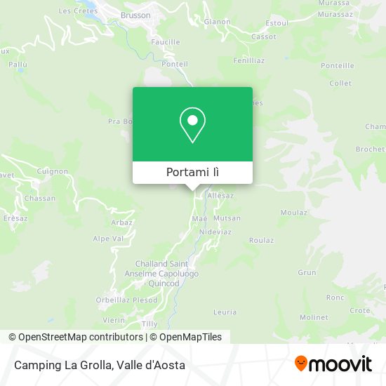 Mappa Camping La Grolla