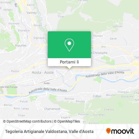 Mappa Tegoleria Artigianale Valdostana