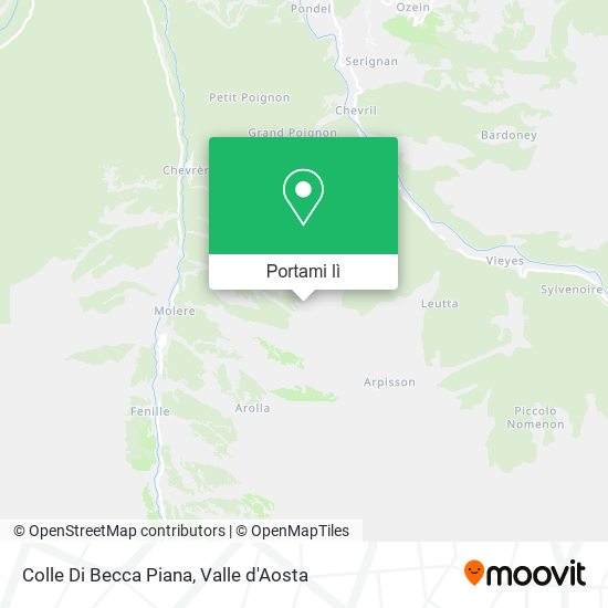 Mappa Colle Di Becca Piana
