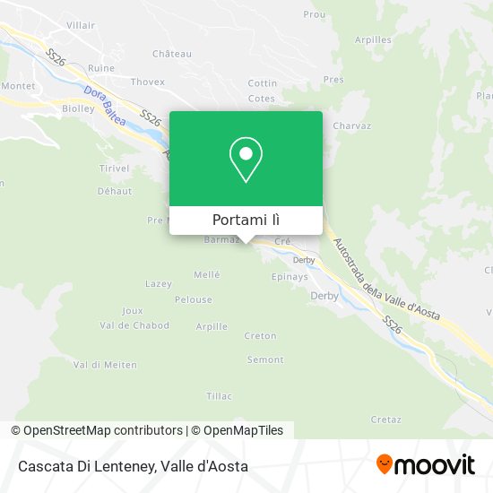 Mappa Cascata Di Lenteney