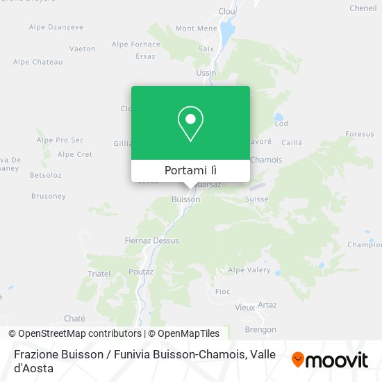 Mappa Frazione Buisson / Funivia Buisson-Chamois