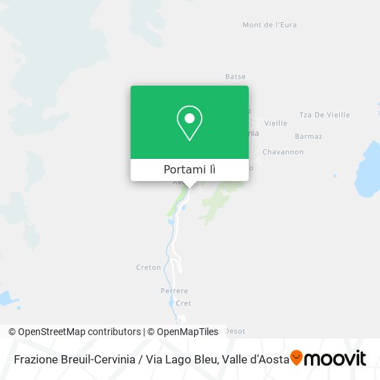 Mappa Frazione Breuil-Cervinia / Via Lago Bleu