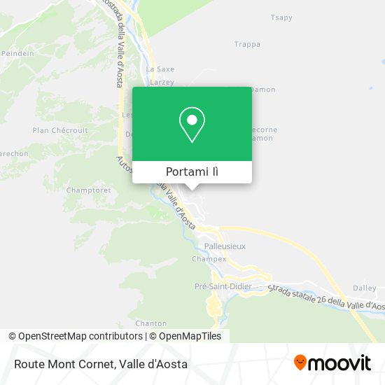 Mappa Route Mont Cornet