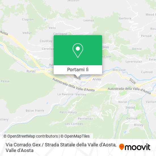 Mappa Via Corrado Gex / Strada Statale della Valle d'Aosta