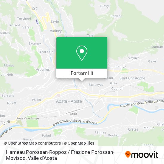 Mappa Hameau Porossan-Roppoz / Frazione Porossan-Movisod