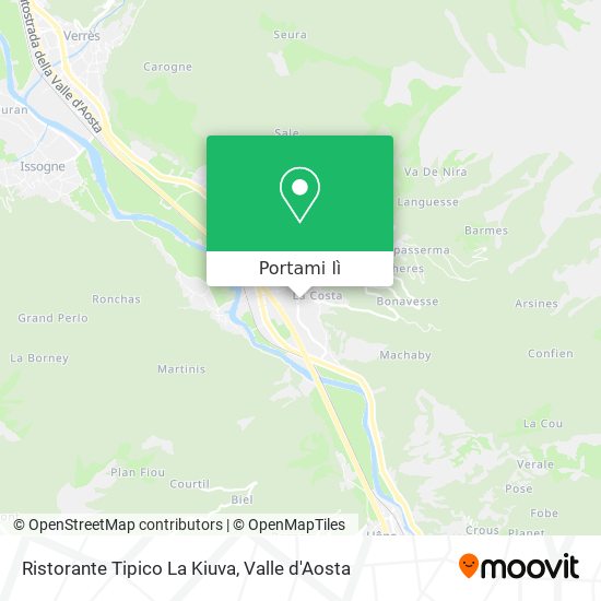 Mappa Ristorante Tipico La Kiuva