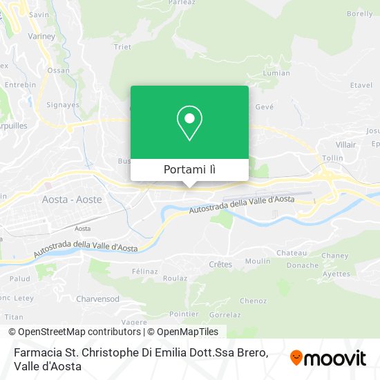 Mappa Farmacia St. Christophe Di Emilia Dott.Ssa Brero
