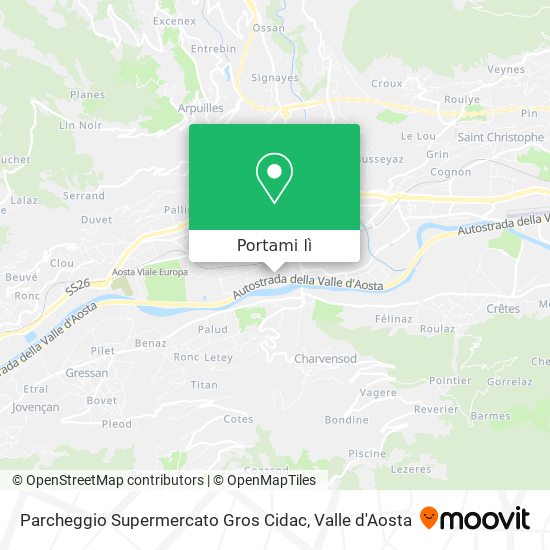 Mappa Parcheggio Supermercato Gros Cidac