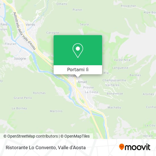 Mappa Ristorante Lo Convento