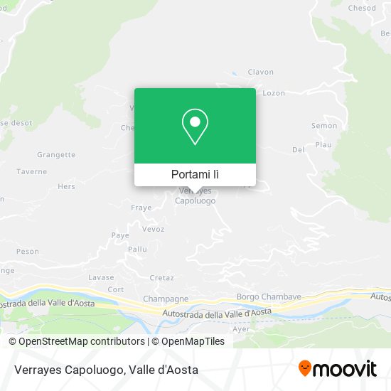 Mappa Verrayes Capoluogo