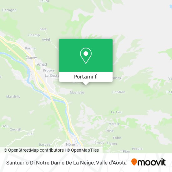 Mappa Santuario Di Notre Dame De La Neige