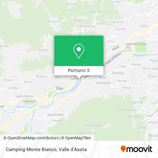 Mappa Camping Monte Bianco