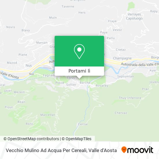 Mappa Vecchio Mulino Ad Acqua Per Cereali