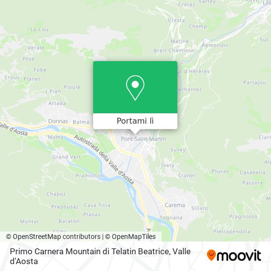 Mappa Primo Carnera Mountain di Telatin Beatrice