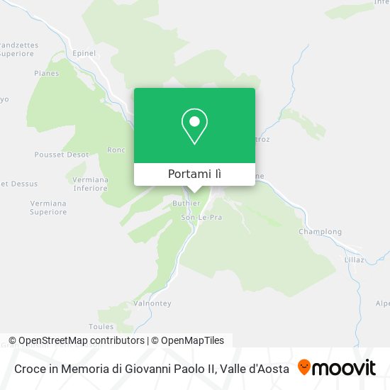 Mappa Croce in Memoria di Giovanni Paolo II