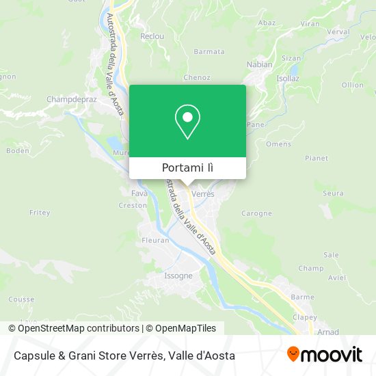 Mappa Capsule & Grani Store Verrès