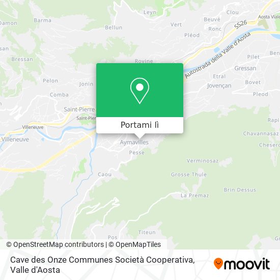 Mappa Cave des Onze Communes Società Cooperativa