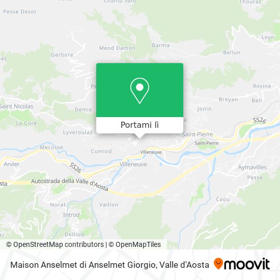 Mappa Maison Anselmet di Anselmet Giorgio