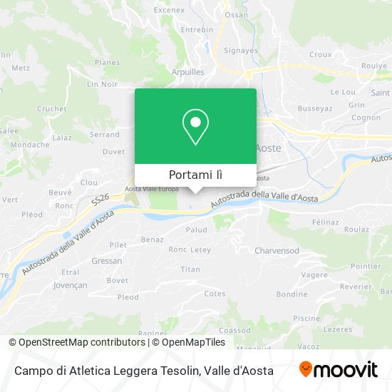 Mappa Campo di Atletica Leggera Tesolin