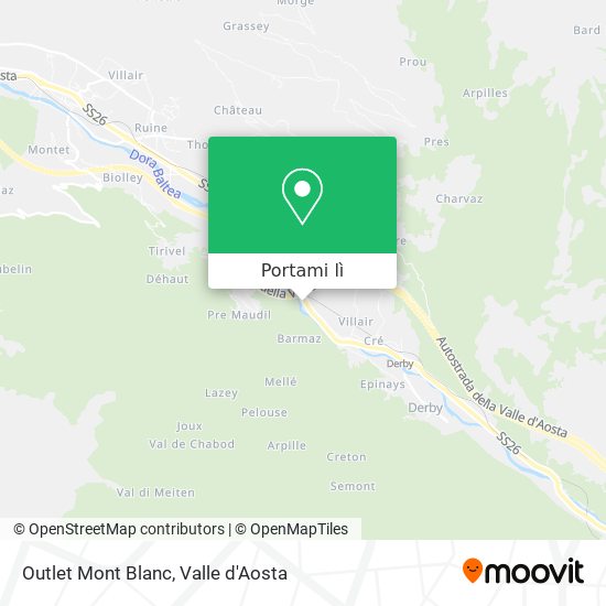 Mappa Outlet Mont Blanc