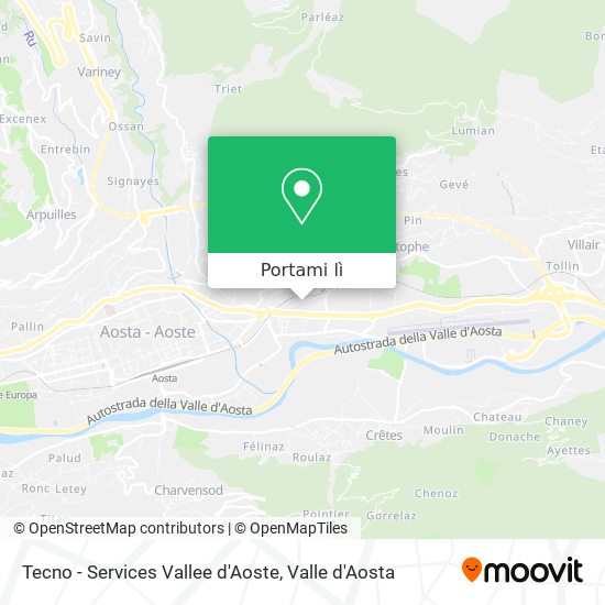 Mappa Tecno - Services Vallee d'Aoste