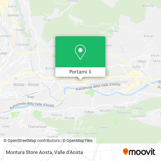 Mappa Montura Store Aosta