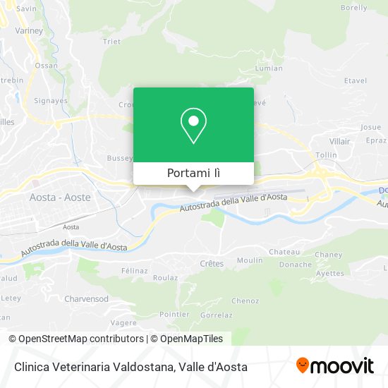 Mappa Clinica Veterinaria Valdostana