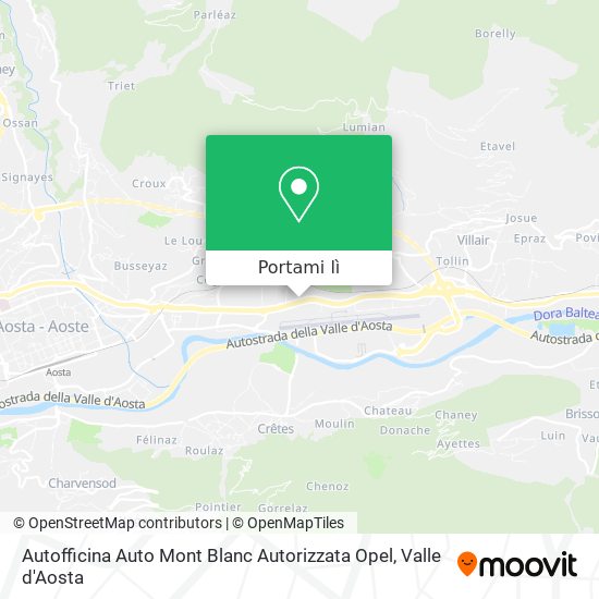 Mappa Autofficina Auto Mont Blanc Autorizzata Opel