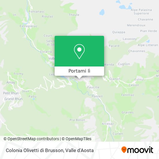 Mappa Colonia Olivetti di Brusson