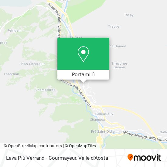 Mappa Lava Più Verrand - Courmayeur