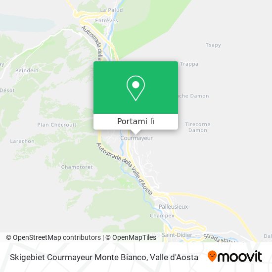 Mappa Skigebiet Courmayeur Monte Bianco